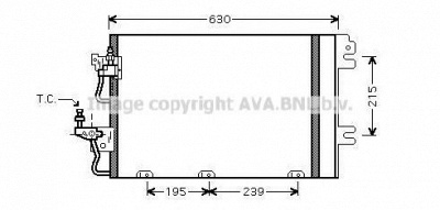 AVA QUALITY COOLING ol5366d -  Конденсатор, кондиционер